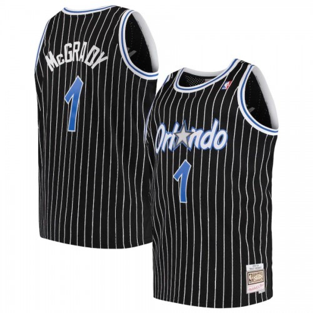 Men's Orlando Magic Tracy McGrady #1 Throwback Black 03-04 Hardwood Classics Jersey-Pro Kit Vault | Brand New 26/27 Sports Jerseys